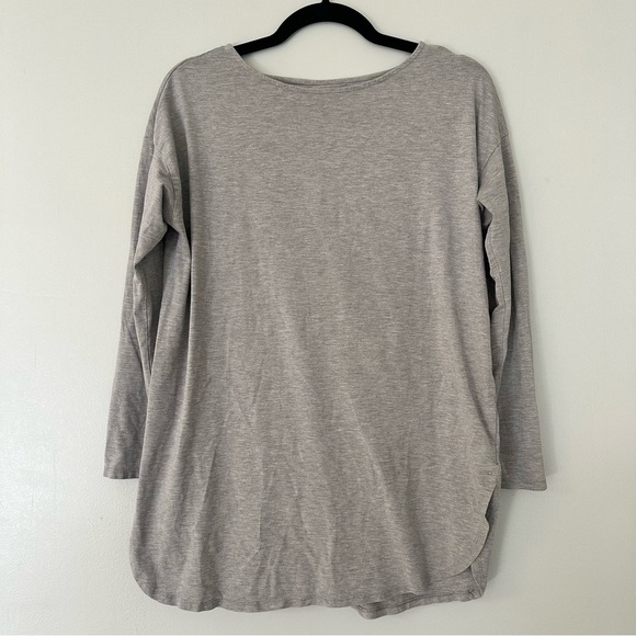J. Jill Luxe Supima Tunic Shirt Gray Size Small - Picture 1 of 11